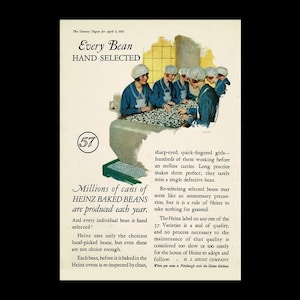 1925 Heinz 57 Baked Beans Magazine Ad