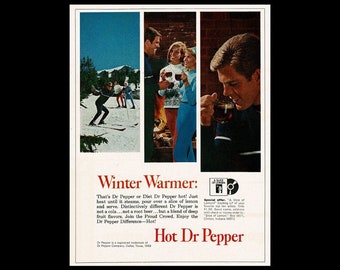 1968 "Hot" Dr Pepper Soda Magazine Ad