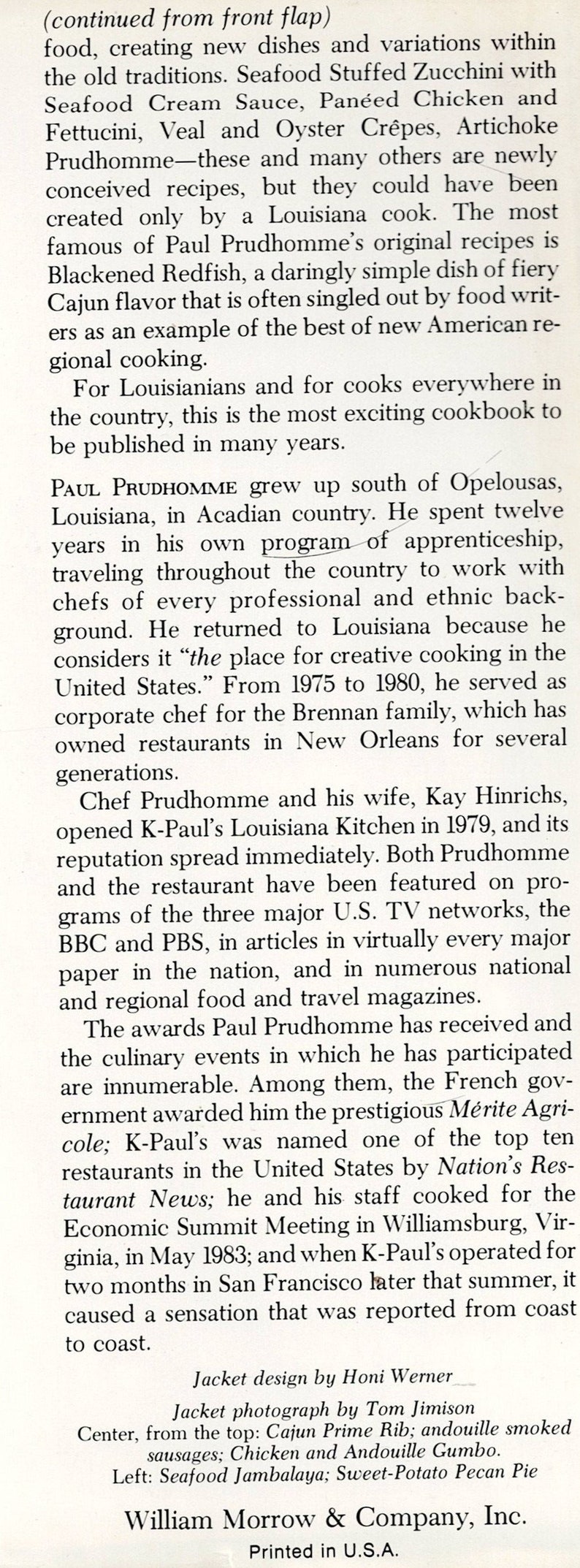 Chef Paul Prudhomme's Louisiana Kitchen Cookbook by Paul Etsy