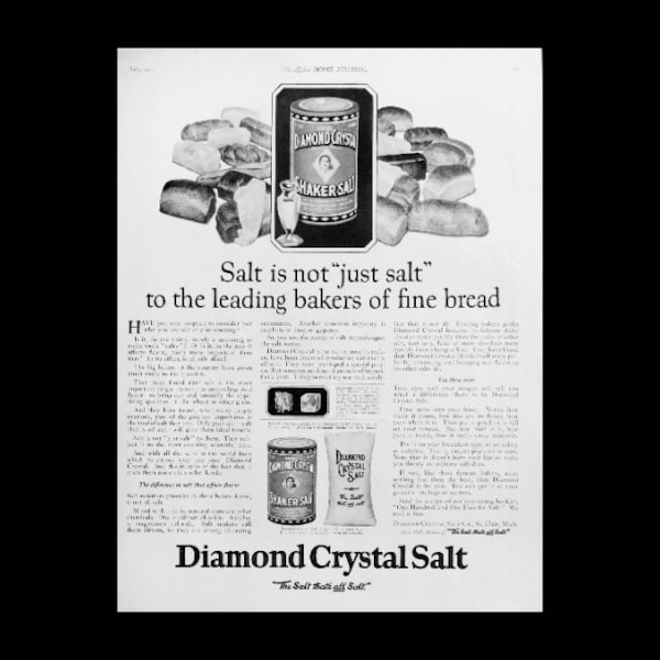 1922 Diamond Crystal Shaker Salt Magazine Ad