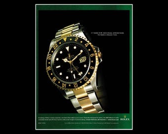 2005 Rolex Oyster Perpetual GMT-Master II Watch Original Magazine Ad