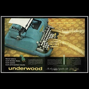 Underwood Golden Touch Typewriter - Etsy