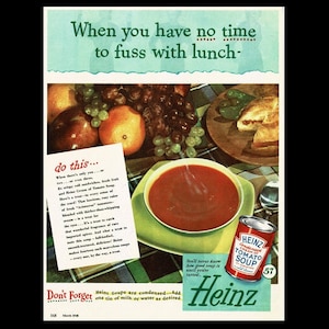 1948 Heinz Tomato Soup Magazine Ad