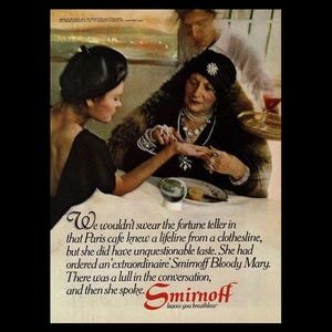 1977 Smirnoff Vodka &quot;Fortune Teller&quot; Magazine Ad