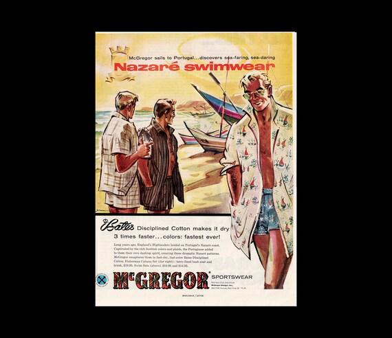 1950's Mcgregor Sportswear Vintage Ad, Advertising Art, Magazine Ad, Men's  Fashion, Advertisement, Great to Frame. 