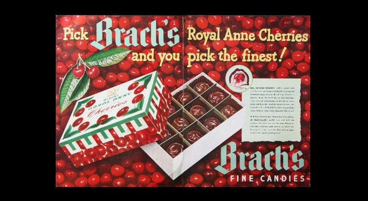 1948 Brach's Royal Anne Cherry Magazine Ad 