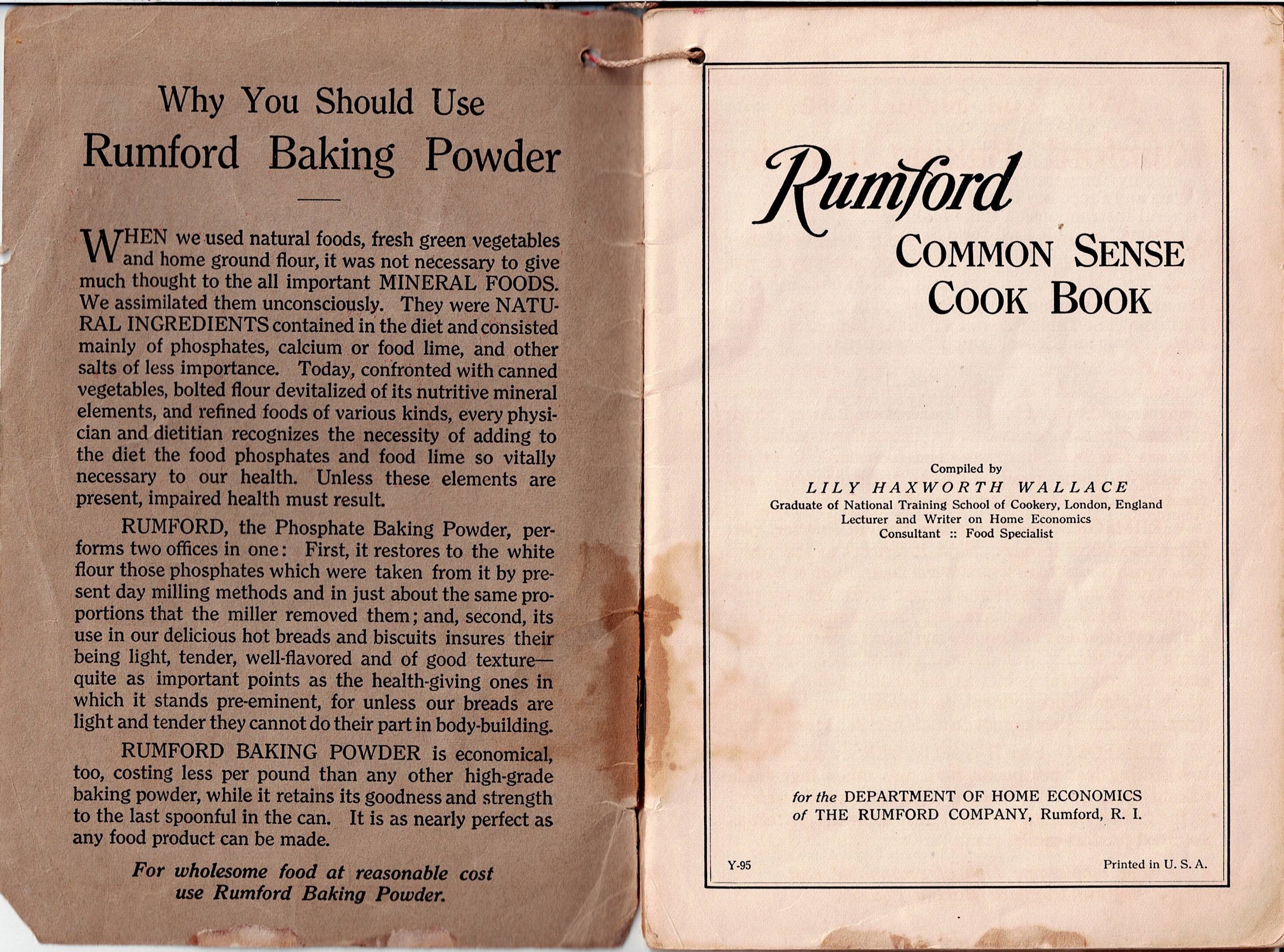 1900 ‘Cooking made Easy’ by Lily Haxworth, Rumford Baking Powder 1900 ‘Cooking made Easy’ by Lily Haxworth, Rumford Baking Powder