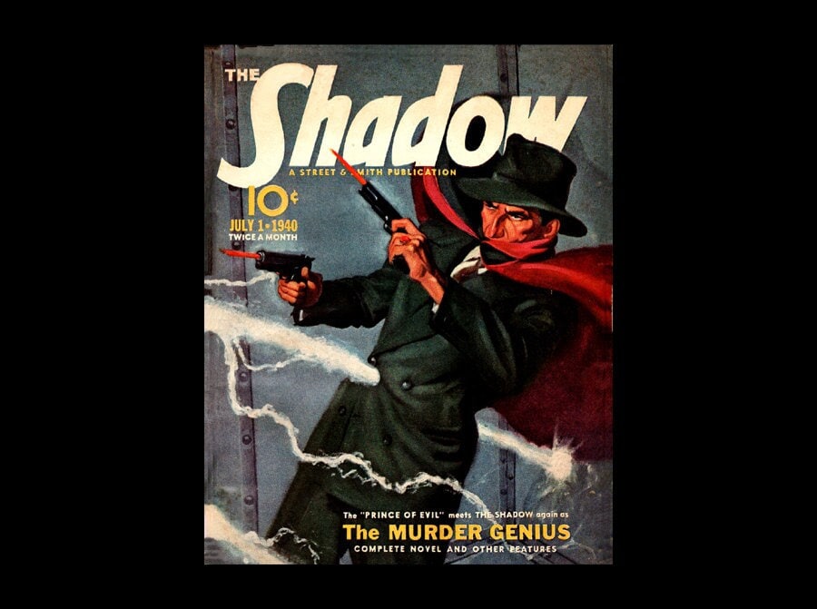 1940's Shadow Detective Pulp Magazine Cover Poster Print