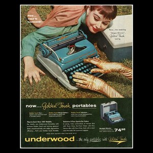 Underwood Golden Touch Typewriter - Etsy