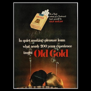 1950s Old Gold Cigarettes Magazine Ad