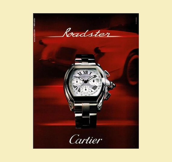 2000s Cartier Roadster Watch Original Magazine Ad - Etsy