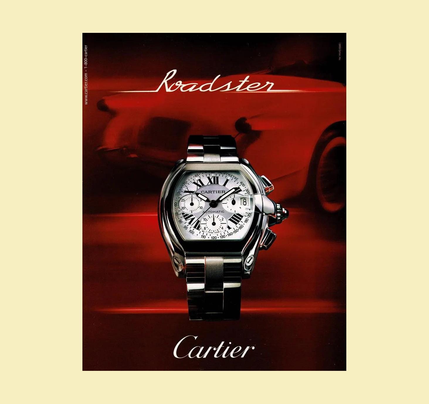2000s Cartier Roadster Watch Original Magazine Ad - Etsy