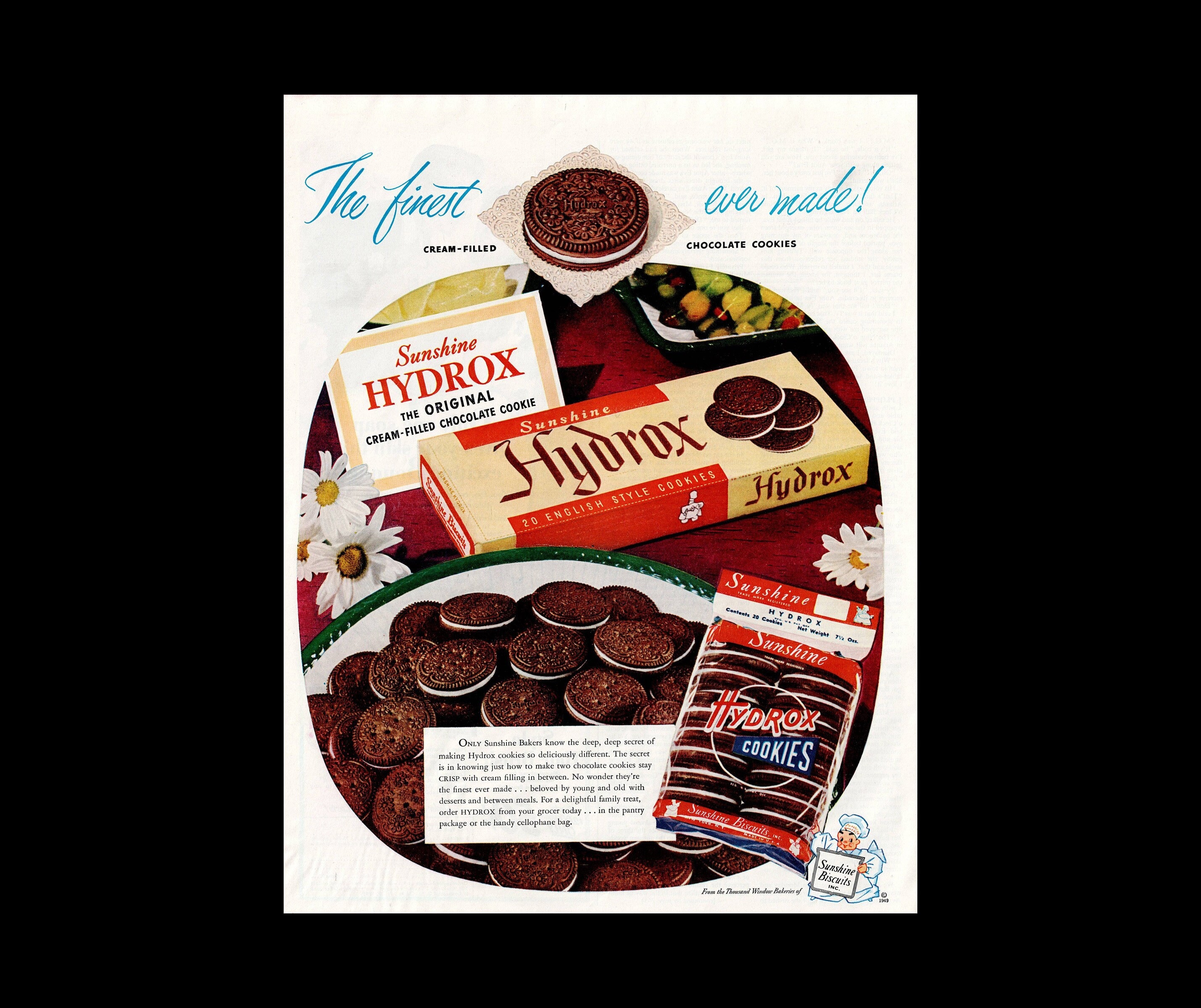 1949 Hydrox Cookies Magazine Ad - Etsy