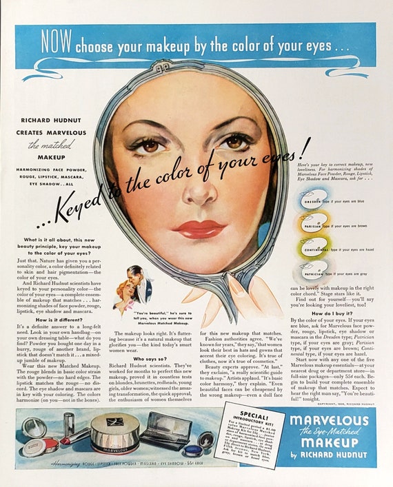 Original　Magazine　Hudnut　Etsy　Vanity　1936　Ad　Beauty　Richard　Set