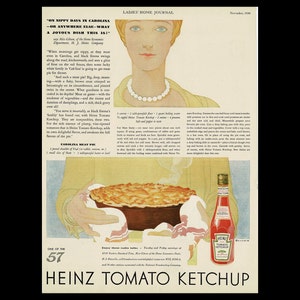 1930 Heinz 57 Oven Baked Beans Magazine Ad