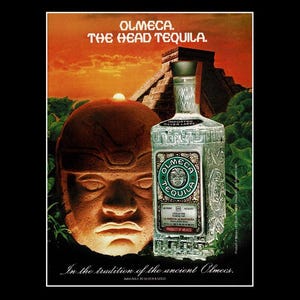1977 Olmeca Tequila &quot;Aztec&quot; Magazine Ad, Mexican Liquor