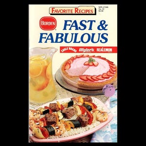 1991 Borden&#39;s Fast & Fabulous Recipes Cookbook Booklet/Pamphlet