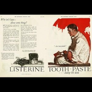1926 Listerine Tooth Paste Magazine Ad, Toothpaste
