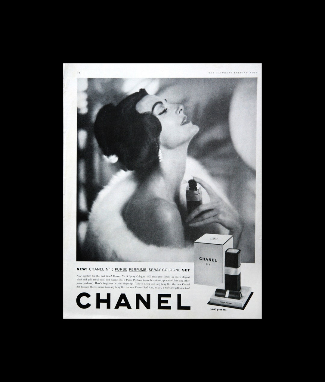 Vintage 1950's Chanel No.5 Perfume Advertisement With – Vintage Poster Shop  UK