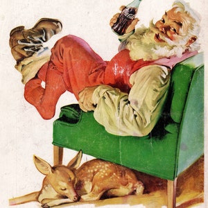 1958 Coca-cola coke Santa Christmas Holiday Magazine Ad - Etsy