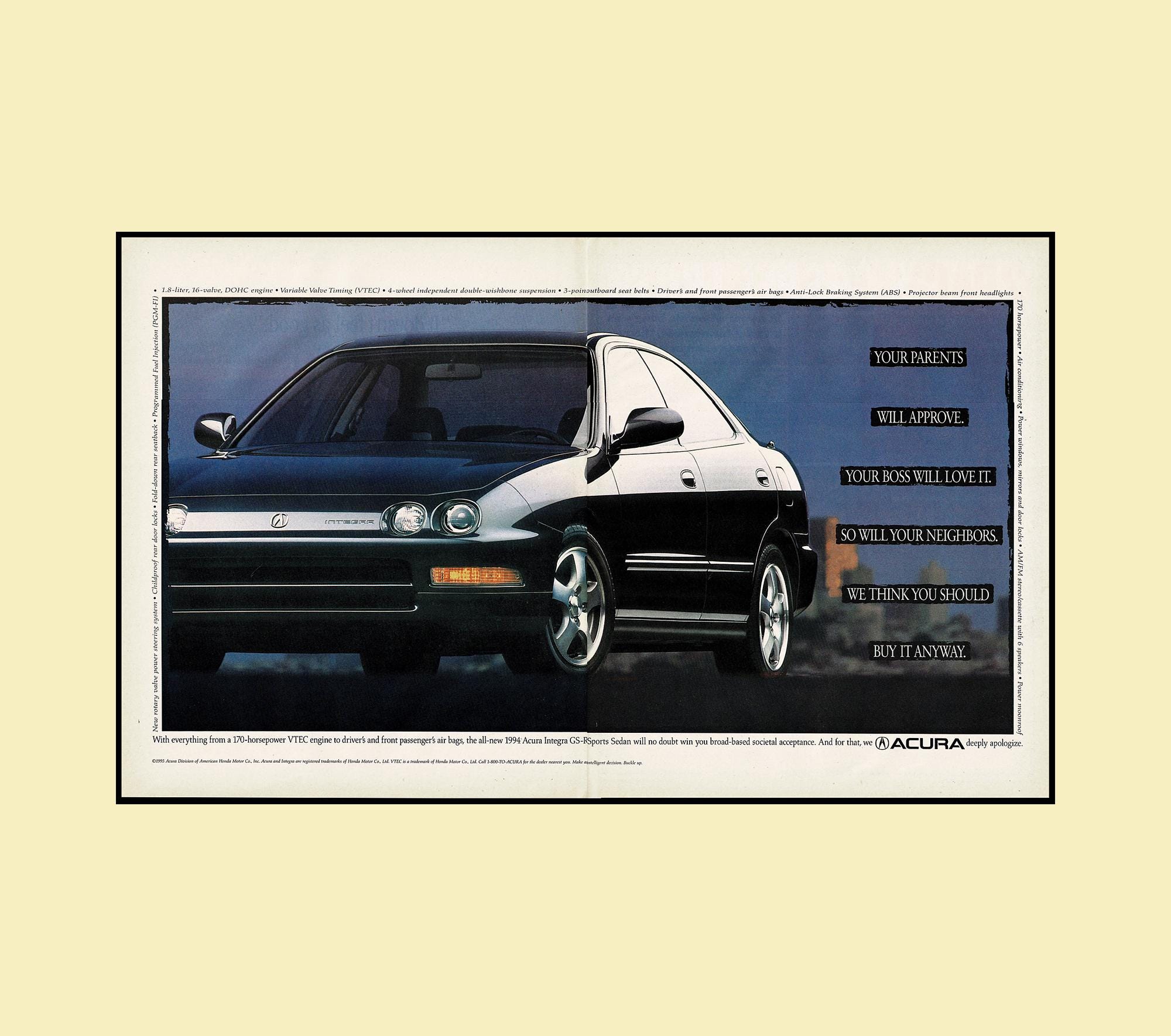 Acura Integra Art - Etsy