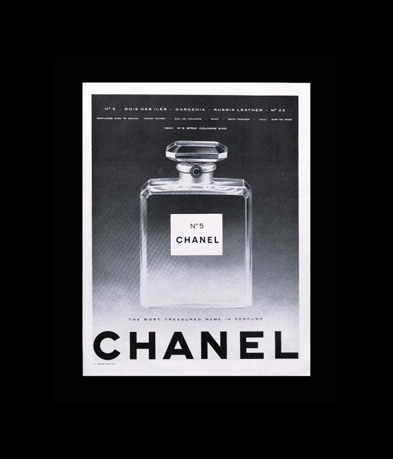 1950s Chanel No. 5 Perfume Magazine Ad Beauty Advertising 