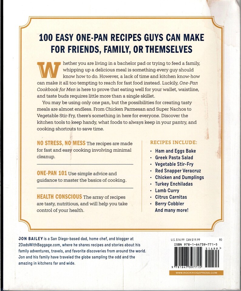 One-Pan Cookbook for Men: 100 Easy Skillet Recipes main image 1