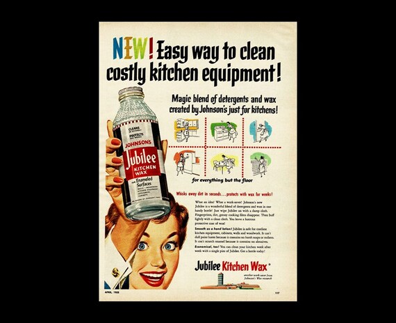 Johnson's Jubilee Kitchen Wax trial size - vintage packaging