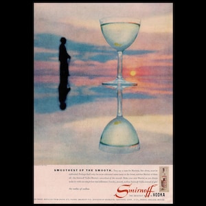 1961 Smirnoff Vodka &quot;Cultivated Martini&quot; Magazine Ad