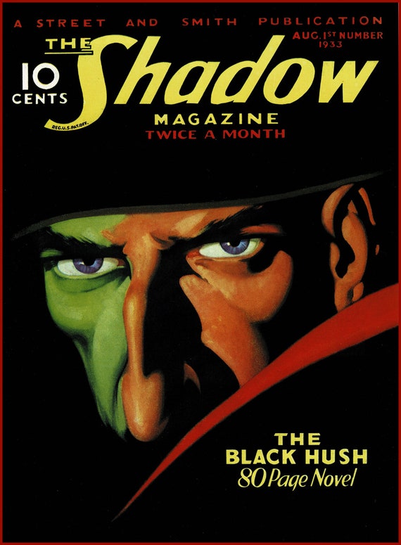 1940's Shadow Detective Pulp Magazine Cover Poster Print