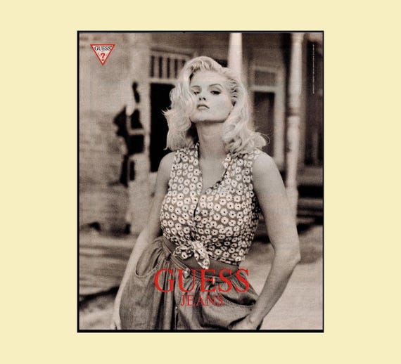 Anna Nicole Smith • 1993 • 10×12 • Vintage Fashion Poster - Etsy