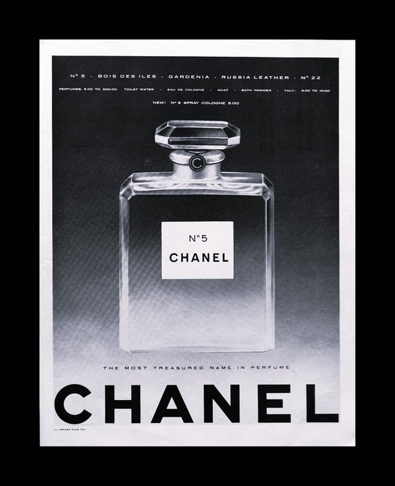 1950s Chanel No. 5 Perfume Magazine Ad Beauty Advertising 