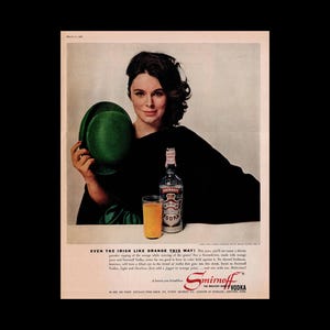 1961 Smirnoff Vodka &quot;Erin O&#39;Brien&quot; Magazine Ad