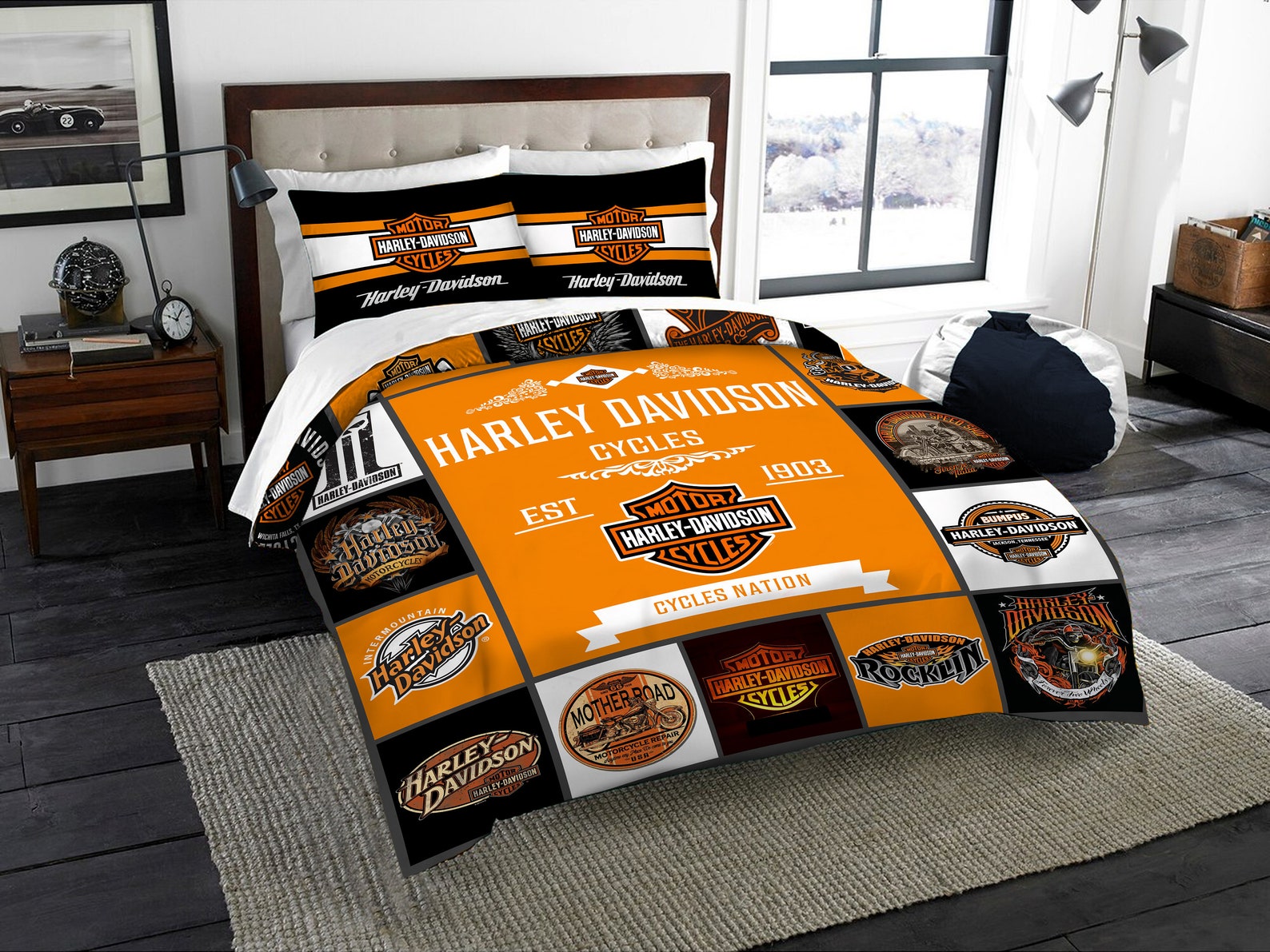 Harley Davidson Bedding SetHarley Davidson Duvet Covers Etsy