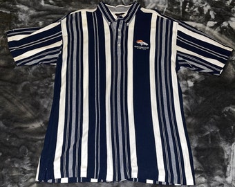 Vintage 90s Starter Denver Broncos Polo Rugby T-Shirt 2XL XXL