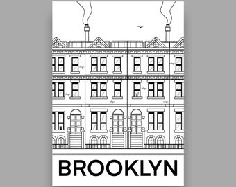 Cyfrowa sztuka ścienna Brooklyn Nowy Jork