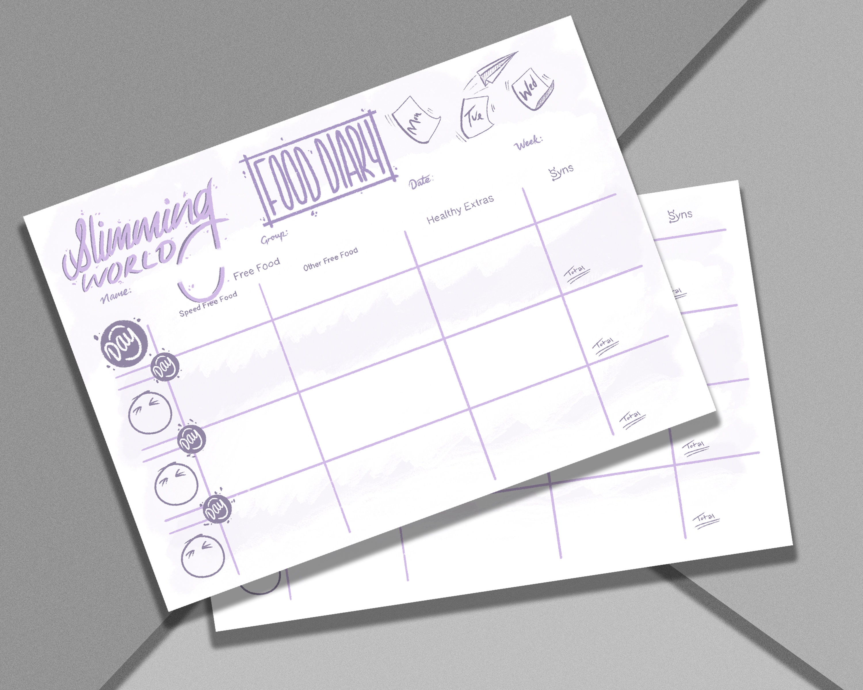Slimming World Style Food Diary Printable - Etsy UK