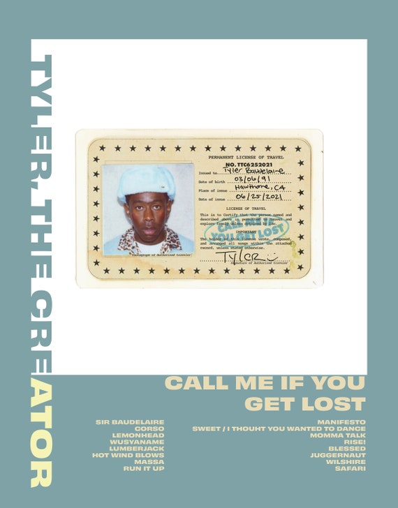 Call Me If You Get Lost Tyler The Creator 8 X 10 Album Etsy
