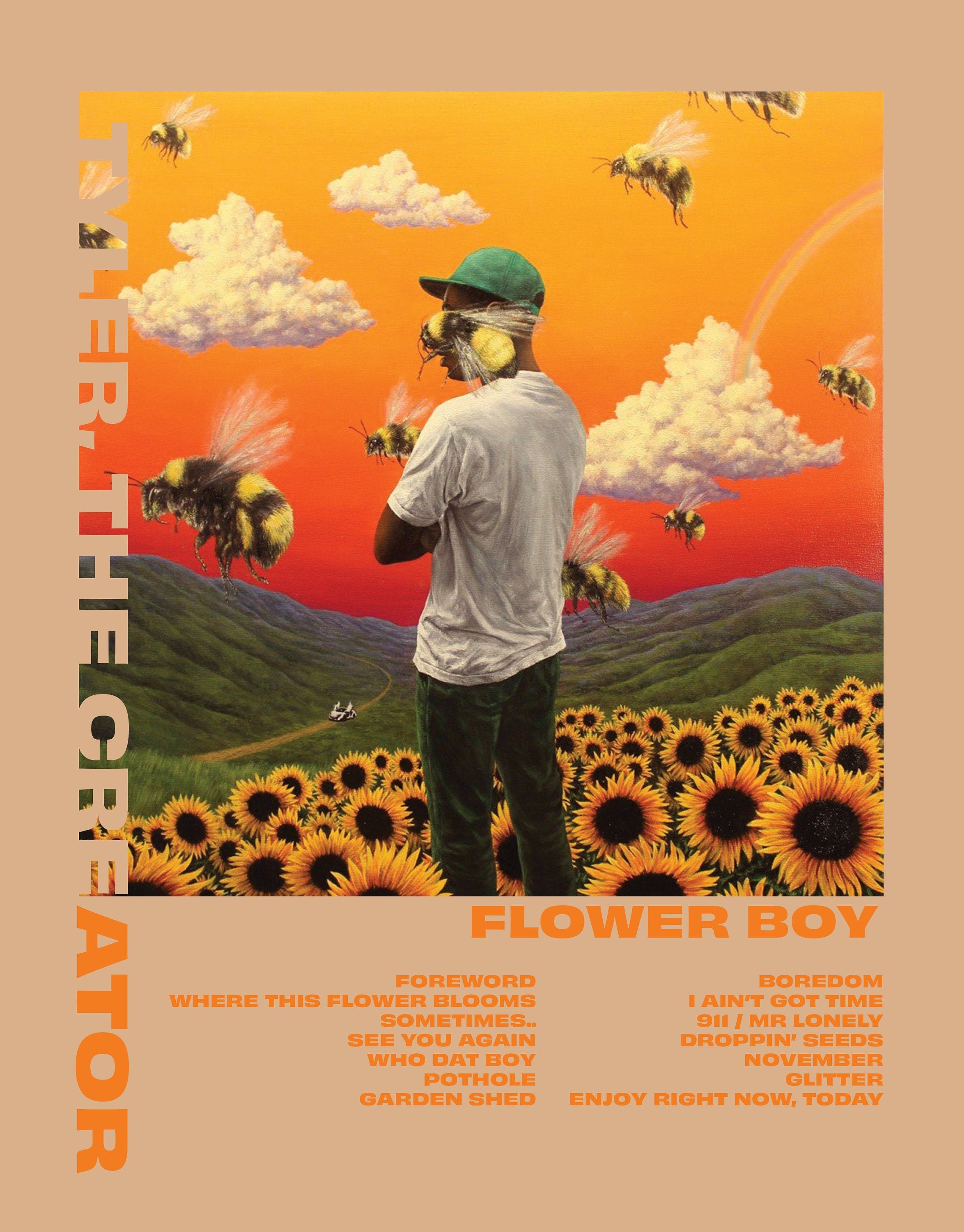 Art & Collectibles music poster gift Tyler The Creator poster / Tyler