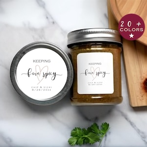 Wedding BBQ Rub labels | Keeping Love Spicy BBQ Rub Labels | Wedding BBQ Seasoning Stickers | Wedding Spice stickers (B279)