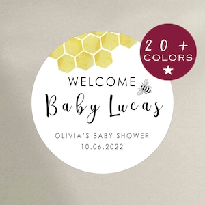 Honey Jar Favor Stickers | Parents To Bee Honey Jar Favors | Bee Party Favors | Honey Bee Baby Shower Stickers | Honey Pot Favor (B299)