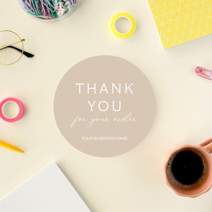 Custom Thank You Stickers | Small Business Labels | Customer Appreciation Supplies (Nora-g)