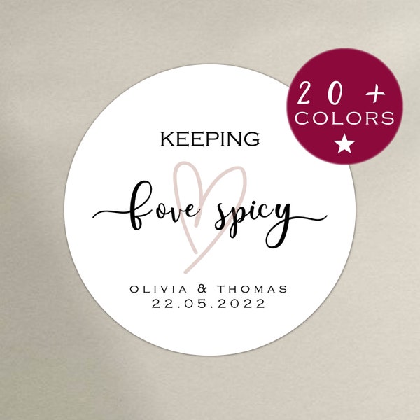 Wedding BBQ Rub labels | Keeping Love Spicy BBQ Rub Labels | Wedding BBQ Seasoning Stickers | Wedding Spice stickers (B279)