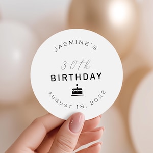 Custom Birthday Labels | Personalized Birthday Stickers | Birthday Party Stickers | Party Bag Labels | Custom Milestone Sticker (B225)