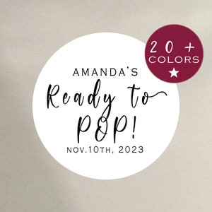 Baby Shower Favor Stickers | Popcorn Baby Shower Sticker | Ready To Pop Labels | Custom Labels | Showering Stickers | Favour Stickers (B415)