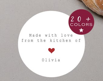 Canning Mason Jar Labels | Jam Salsa Stickers | Made With Love, Gift For Crafters (B305)