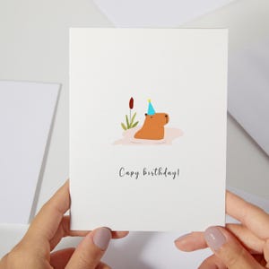 Personalised Birthday Card Capybara | Capybara Greetings Card | Animal Funny Punny Birthday Card | Custom Happy Birthday Gift (C179)