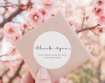 Thank You Stickers | Personalized Business Stickers | Bulk Label Seals | Your Order Made My Day | Small business packaging (B435)