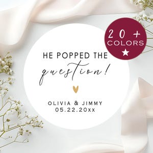 Engagement Party Favor Stickers | Engagement Announcement Party Ideas | Engagement Party Decor | Engagment Party Stickers Labels (B142)