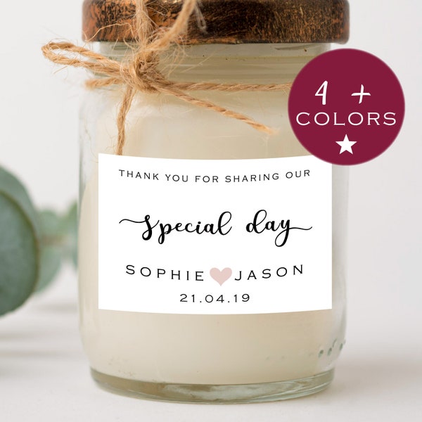 Candle Favor Tags Etsy Canada